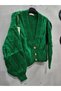Women's Knitwear Soft Textured 3-Button Petite Short Twist Knit Oversize Cardigan - 6