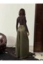 High Waist Wide Leg Satin Trousers – Stylish and Comfortable Design - Khaki |   F2052 - Khaki - 5