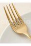 New Gold Dine Gold Dessert Forks 6 Pieces - 3