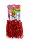 Ponpon Metallic Shiny Burgundy Cheerleading Pompoms with Sticks Durable Lightweight Cheer Pompoms 6 Pairs - 2