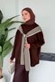 Shawl Detailed Casual Tunic Bitter Brown