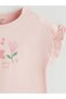 Esse Collection Pink Crew Neck Floral Baby Girl Jumpsuit 2-Piece Set - 6