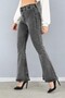 Olya Women's Smoked Lycra High Waist Spanish Leg Jeans