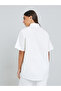 Women White Daisy Embroidered Short Sleeve Shirt - 4