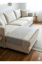 Sofa Cover 180X210 cm |   Stylish Design with Non-Slip Texture and Tassels, 100% Cotton - 2