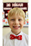 Turkish Flag Patterned Ribbon Erkk Children's Bow Tie - April 23, October 29, May 19
