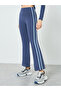Women Blue Contrast Side Stripe Jacket and Leggings Set - 5