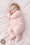 Unisex Baby Star Patterned 0-6 Months Combed Organic Cotton Baby Jumpsuit with Booties - 3