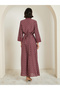 Women Burgundy Foil Print Jalabiya - 5