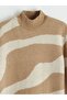 Half Turtleneck Patterned Women's Knitwear Sweater - 6