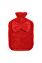 Soft Plush Water Bag Cover – Warm Design with Ribbon Detail Red - 3