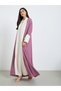 Women Purple Abaya with Inner Dress and Hijab Set - 3