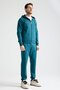 Petrol Blue Elite Class Men's Tracksuit Set Seasonal Hooded Cuffed Comfortable Fit - 6