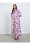 Women Purple Floral Print A-Line Jalabiya - 2
