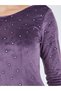Women Purple Embellished Midi Dress - 4