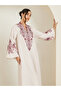 Women Beige Placement Print A-Line Jalabiya - 2