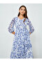 Women Floral Printed Wrap Midi Dress - 2