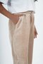 Girl's Velvet Fabric Elastic Leg Jogger Pants Pants - 24Wb002 - Beige - 4