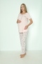 Women's Cotton Maternity and Postpartum Pajama Set - Top and Bottom Set with Hidden Breastfeeding Feature 14631 - 6