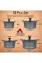 Diecast Eden King 10-Piece Non-Stick Cookware Set (Grey Marble FInish) - 4