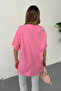 Women's 100% Cotton T-Shirt with Scarf Accessory Pink - 26Y 26509 - 5