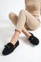 Dana Suede Beaded Detailed and Lace-Up Women's Daily Ballerina Shoes - 5