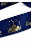 Auspicious Ramadans Written Gift Wrapping Ribbon, Gold Foil Navy Blue Satin Ribbon, 2.5cm X 5 - 2