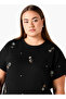 Relaxed Fit Cotton T-shirt with Embellishment - 4