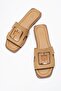 Harville Women's Genuine Leather Slippers Caramel - 4