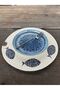 مفرش طاولة أمريكي مطرز بالأسماك، مقاوم للبقع، طبيعي، 33 سم - 4