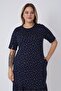 Large Size Cotton Modal Dress with Ruffled Sleeves and Ruffled Skirt - 5
