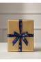 Auspicious Ramadans Written Gift Wrapping Ribbon, Gold Foil Navy Blue Satin Ribbon, 2.5cm X 5 - 4
