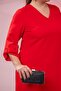 Plus Size Women's Sleeve Detailed V-Neck Dress - 6