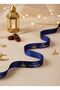 Auspicious Ramadans Written Gift Wrapping Ribbon, Gold Foil Navy Blue Satin Ribbon, 2.5cm X 5 - 3