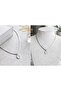 Stone-Embellished Oval End Snake Chain Necklace – Gold & Silver Color Options - 6