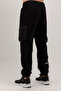 Fleece Cargo Pocket Men's Woolen Pants with Zippered Bottoms and Black Cuffs - 3