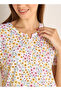 Printed Sleepshirt with Short Sleeves - 4