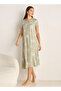 Midi Night Dress Short Sleeves Floral Print Viscose - 2