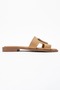 Harville Women's Genuine Leather Slippers Caramel - 2