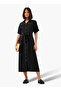 Midi Belted Shirt Dress with Pocket Detail - 2