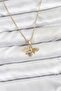 Chain Gold Color Fly Model Zircon Stone Women's Necklace - Ebj260130W39302