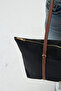 Isola Black Large Size Striped Waterproof Women's Shoulder Bag - 8