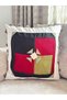 Design Throw Pillow Cover 41 X 41 Limited Edition Patchwork Multi-Colored Burgundy Green Anthracite