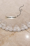 Alina Beige French Lace Double Bath Mat Set with Soft Surface, Non-Slip and Leather Base - 2
