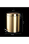 Golden Metal Shell Circular Garbage Bin with a Silent Slow Descent Feature 3L - 4