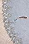 Alina Gray French Lace Double Bath Mat Set Soft Surface Non-Slip and Leather Base - 3