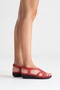 Orfeo genuine leather women's orthopedic sandal - red - 3
