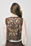 Women's Ethnic Sparkle Handcrafted Beaded and Embroidered Liyosel Crop Vest - 5