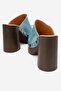 Drew Women's Genuine Leather Clog Slippers Blue - 3