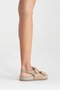 Janset Women's Genuine Leather Sandals Beige Suede - 8